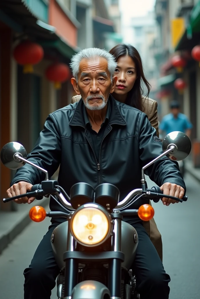 
Old Thai Man in Black Jacket and Asian Woman on Motorcycle Model Shot with Sony A 7 III Yee Chong Silverfox Narrow Streets Tomb Raider Beautiful Nicholas Kalmakoff Best Photography of All Time Nomadic Lifestyle Tough Guy Old Man Need for Speed ​​CRT Inspired Maud Naftel Thailand Racing Most Perfect Shot Most Balanced Body Chinatown Atmosphere
