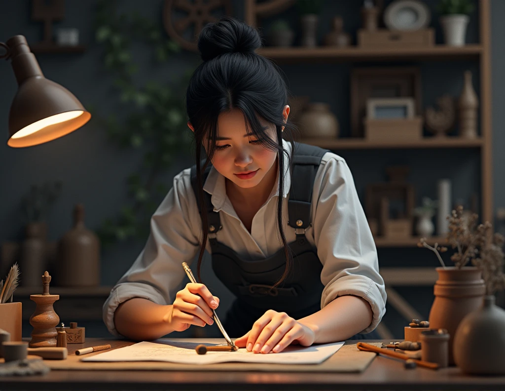 remove the tools behind the main character