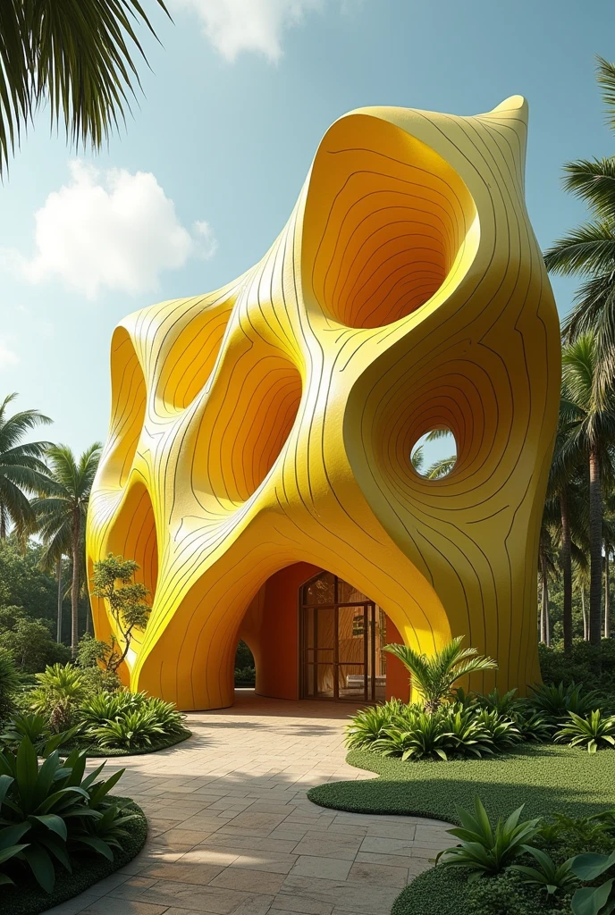 An image of a bunch of bananas turned into a generative idea for architecture

