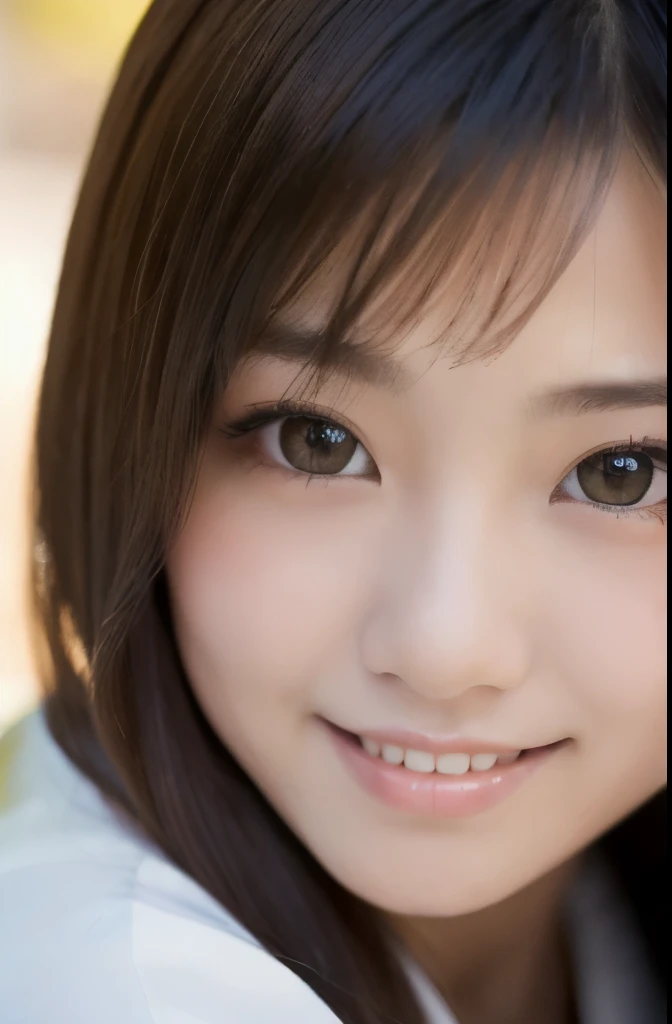 best quality, face focus, soft light, ultra high res, (photorealistic:1.4), RAW photo,(Shinozaki Ai), (fair skin), (kawaii),
1 Japanese girl, solo, cute, smile, (pupil, lights in the eyes),  detailed beautiful face, Medium-sized breasts,(high resolution detail of human skin texture),(long hair),(portrait), upper body, white traditional kimono