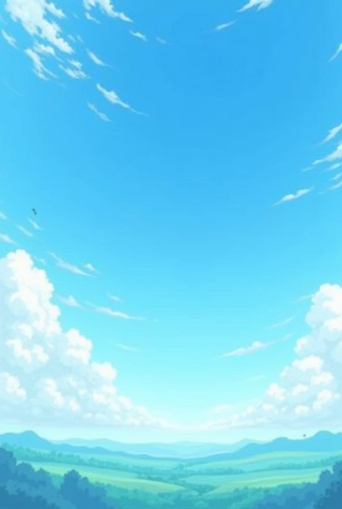 can you give me a anime background? like a blue sky, something you would see in the netflix anime saiki k