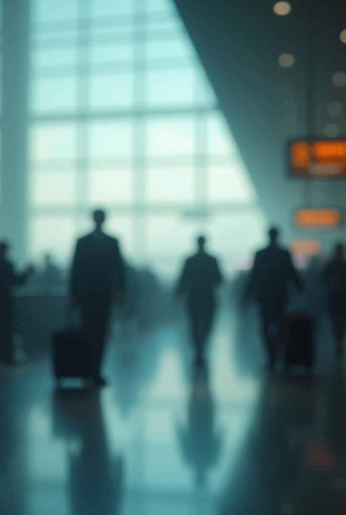 An airport that looks blurry