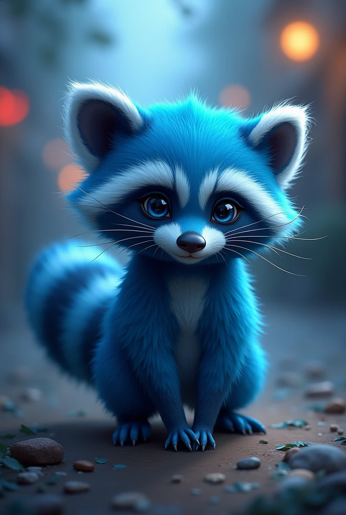 Blue raccoon