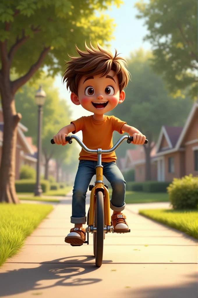 Boy with bike