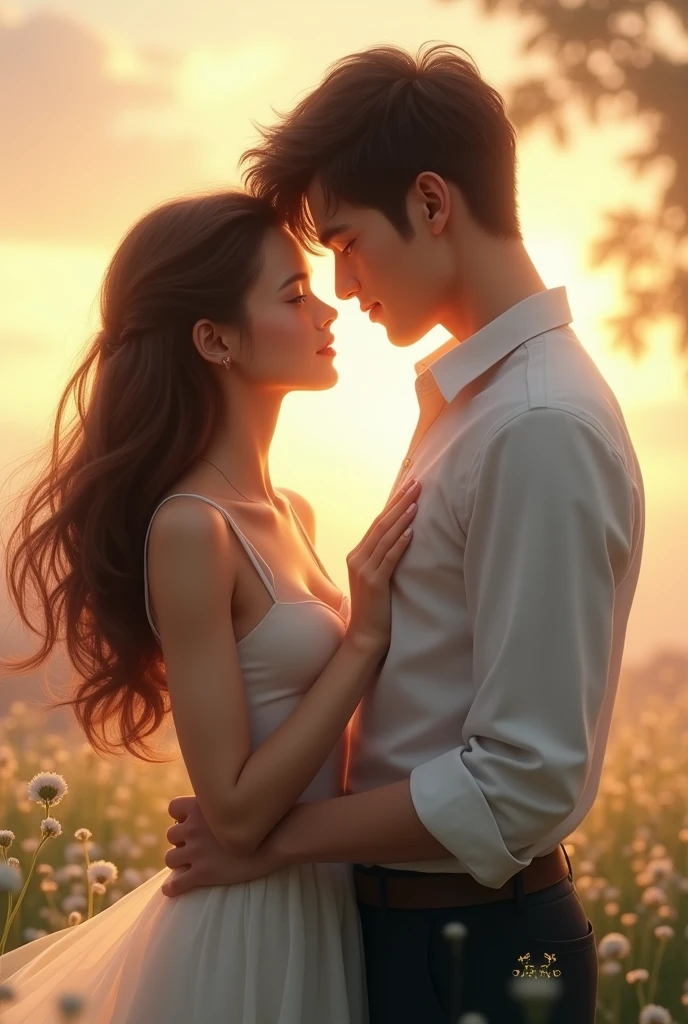 girl with boy romantic background