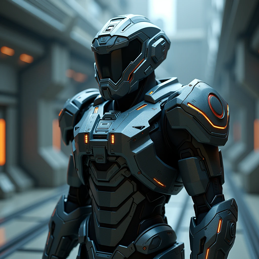 Full protective helmet mask and future high-tech combat armor,StarCraft,Art Photography