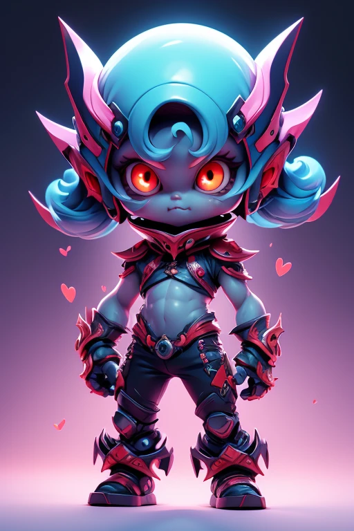 Create a monster image, a small, big-headed, baby monster.. The body is transparent and can be seen through. The image is sharp and detailed., with beautiful colors.. With arms, leg, eyes, mouth, พื้นหลังสีlegว