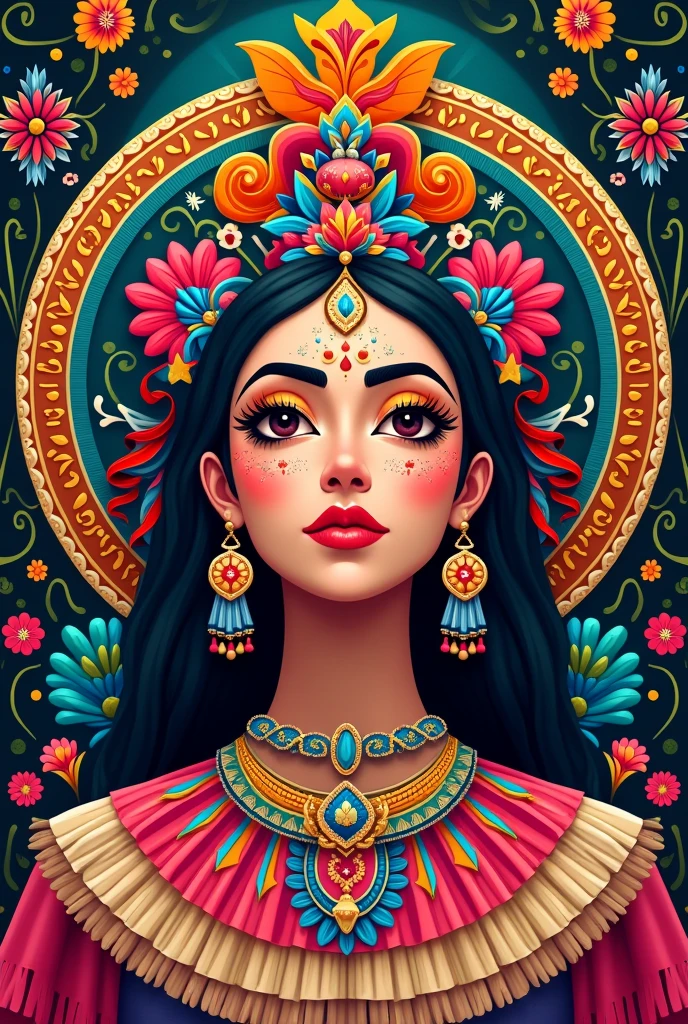symmetrical The work must include iconic elements of Mexican culture