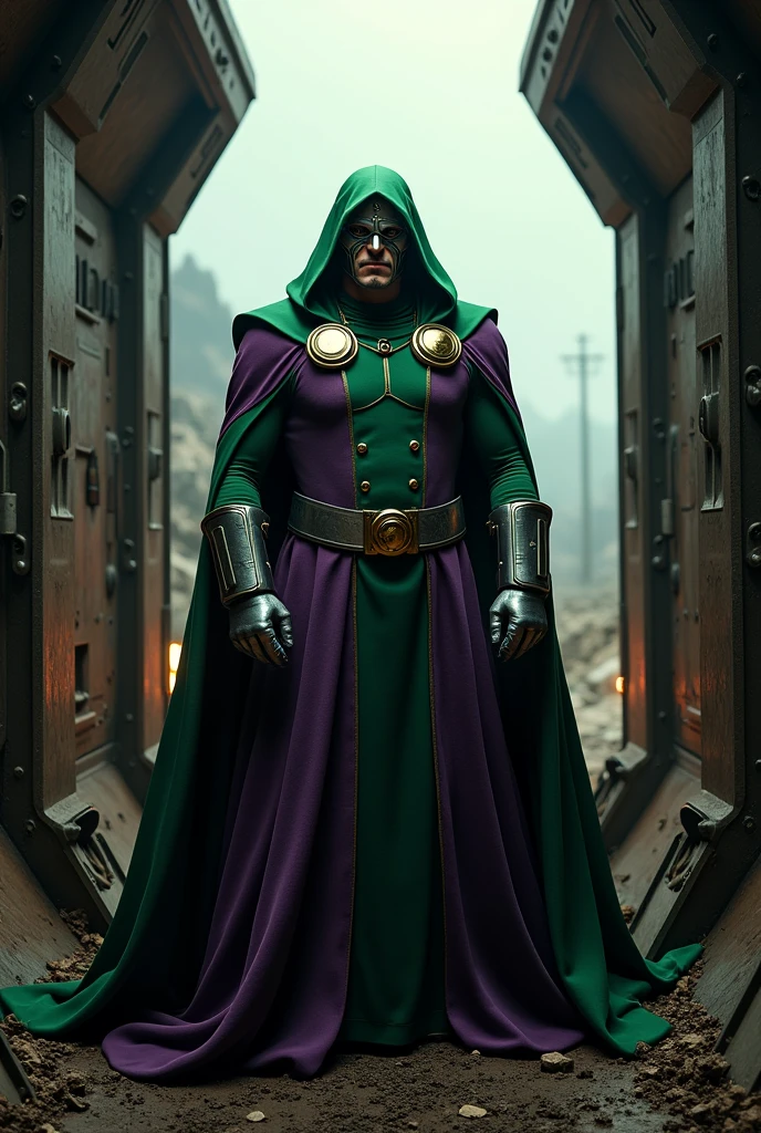 Robert Downey junior in Dr doom in army tank 