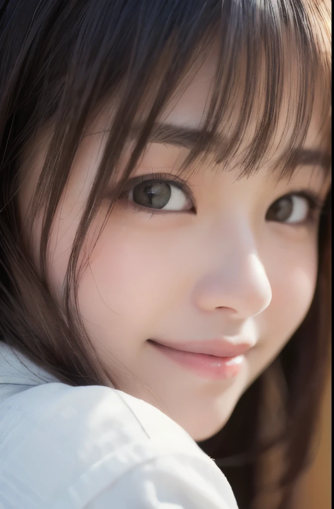 best quality, face focus, soft light, ultra high res, (photorealistic:1.4), RAW photo,(Shinozaki Ai), (fair skin), (kawaii),
1 Japanese girl, solo, cute, smile, (pupil, lights in the eyes), detailed beautiful face, Medium-sized breasts,(high resolution detail of human skin texture),(long hair),(portrait), upper body, white traditional kimono