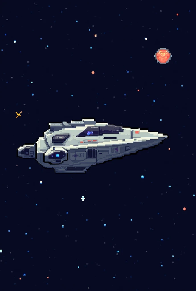 Cree moi un vaisseau en pixelart de 32x32