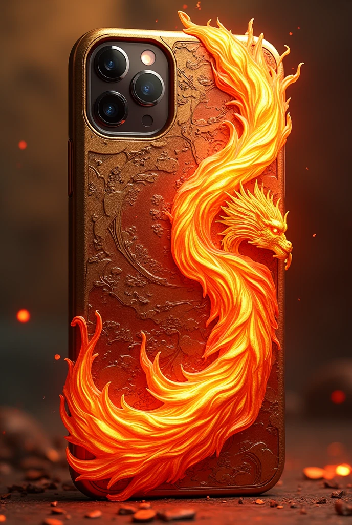 1. **Flame Patterns**: Incorporate swirling, intricate flame patterns to capture the essence of hot fire. These could be embossed or printed on the case.
2. **Monkey King Imagery**: Integrate symbolic elements related to Sun Wukong, such as his magical staff, his cloud-riding abilities, or his iconic golden armor.
3. **Color Scheme**: Use vibrant reds, oranges, and yellows to mimic the intensity of fire, with highlights of gold or bronze to add a touch of royalty and strength.
4. **Textural Elements**: Consider adding textures that resemble the flickering movement of flames or the roughness of dragon scales, which are often associated with powerful mythical creatures.
5. **Dynamic Shapes**: Design the case with dynamic, angular lines or patterns that suggest movement and energy, reflecting Sun Wukong’s agility and fierceness.