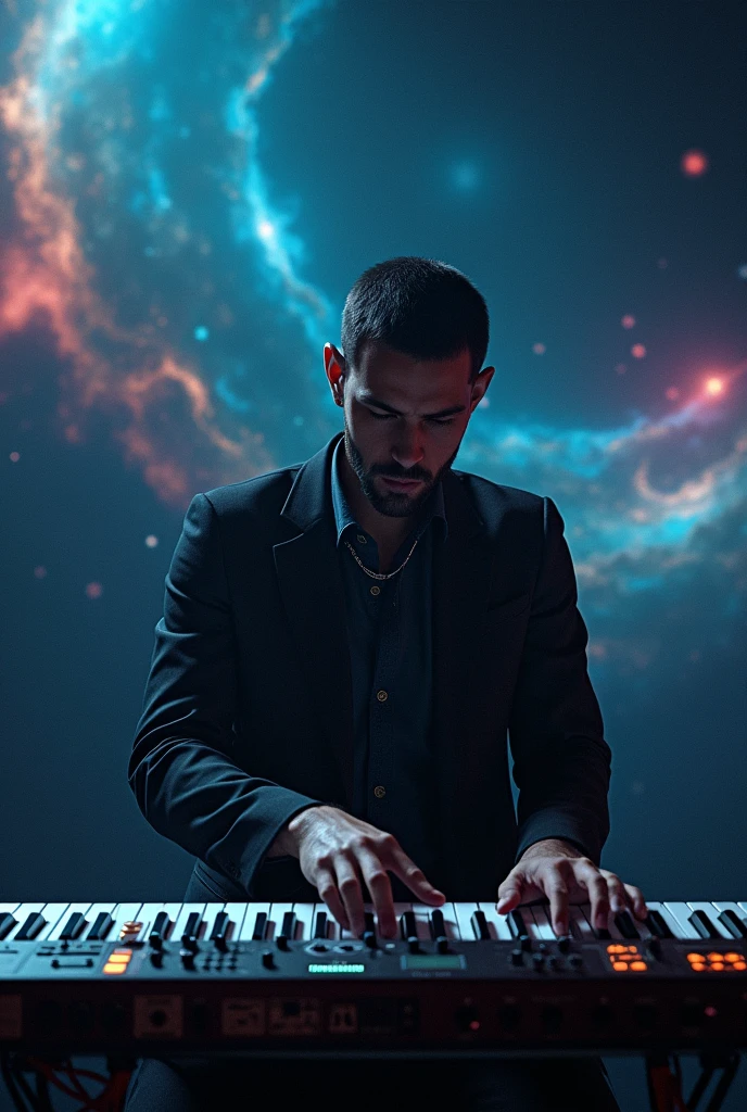 Guillermo Clemente (fausto's keyboard player) in the space