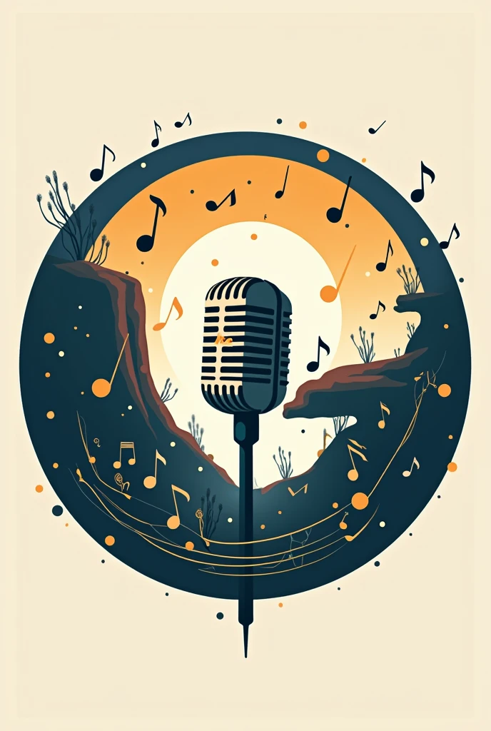 Make a Logo ( Preferred Circular)

Tingog Club

Keywords;
G cliff
Musical notes
Voice
Microphone 
