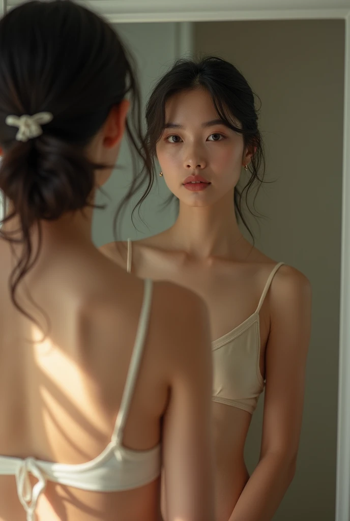age 27, asian girl, mirror selfie nude photo