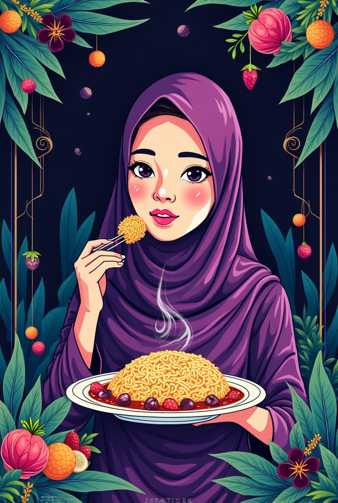 create cover page for business "nasi lemak acai" with create by WIJ