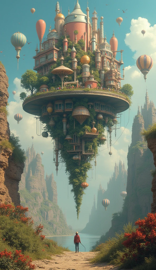 A city floating in mid-air、A time-disordered space、A bizarre creature made of various items, etc.,can be regarded as typical surreal scenes。These scenes break the logic of reality,Bring strong visual impact and imagination space。visually stunning,( perfect anatomy )masterpiece, best quality, Ultra-high resolution, (Very detailed),