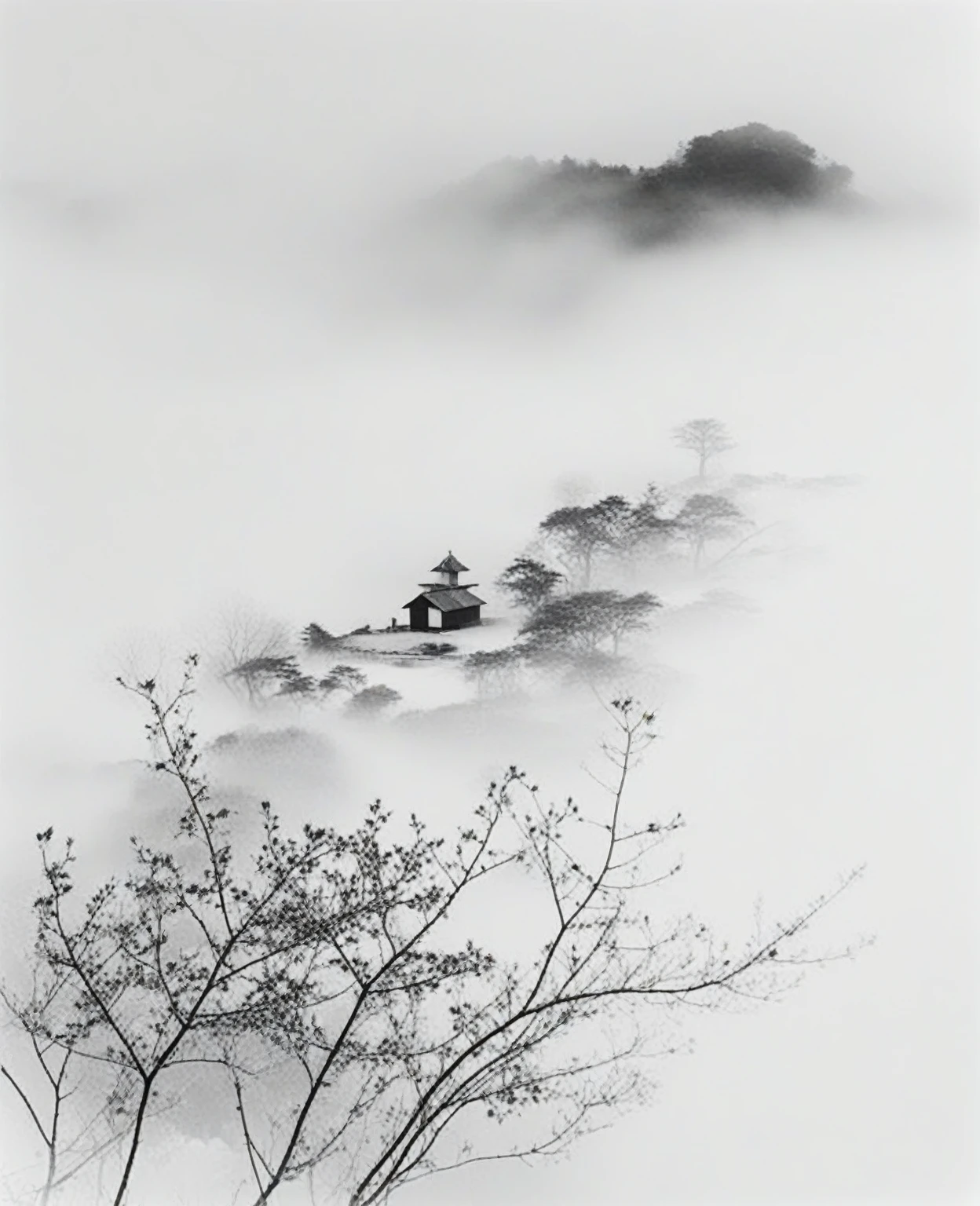 This is a black and white photo，It&#39;s a man and a dog.。, by Wu Zuoren, by Fu Baoshi, by wu daozi, author：Gu An, by Guo Xi, by Dong Qichang, by Wang Shishen, by Hu Jieqing, author：Xu Xi, Wang Shimin, by Guan Daosheng