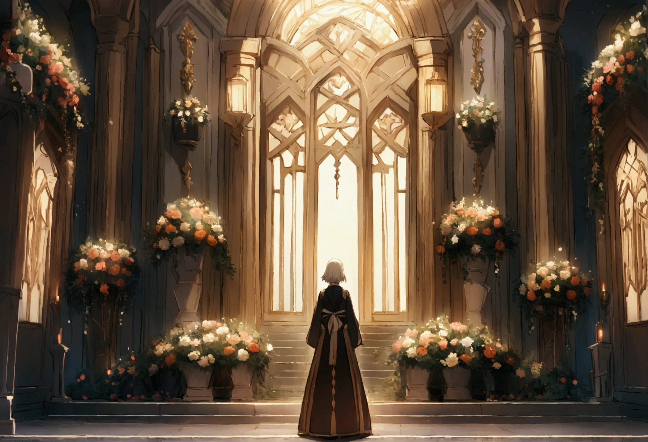 8. **Scene 8: The Conclusion**
- **Description**: The final scene is set in the peaceful and restored Palace of Airina. Bright lights return, and the walls are adorned with flowers and festive decorations. Layla and Sami stand together in the royal garden, their faces reflecting hope and tranquility after resolving the conflicts and restoring peace to the kingdom.
---