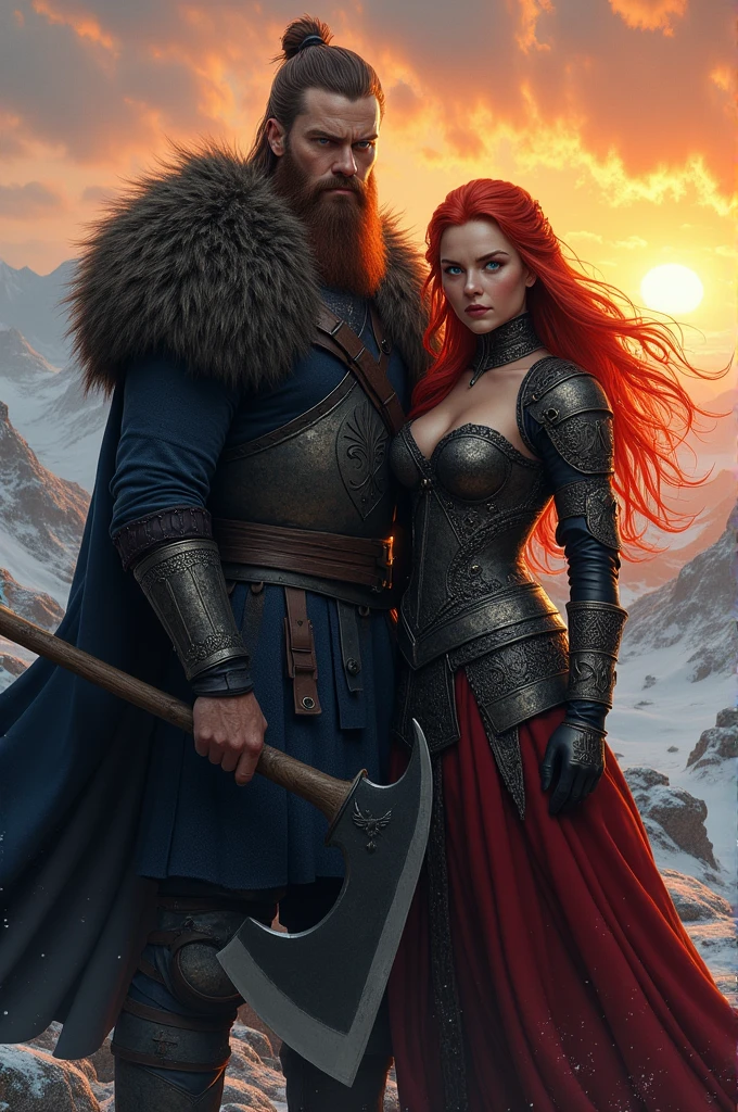 Viking, and a red-haired woman like Sansa Stark