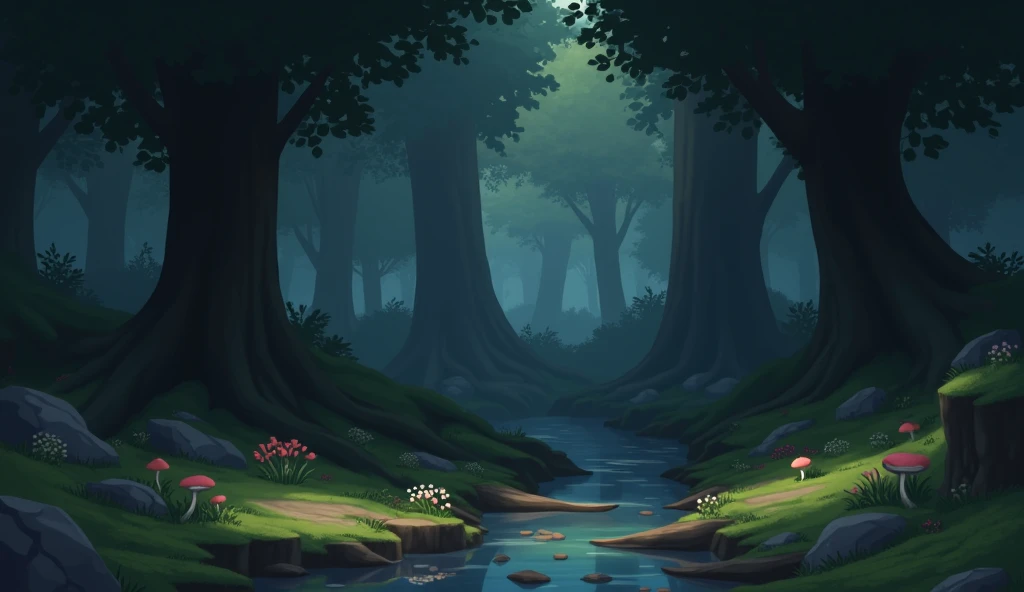 an enchanted forest, no people, In the style of Makoto Shinkai。master piece, ultra detail, precision, ultra-realistic,