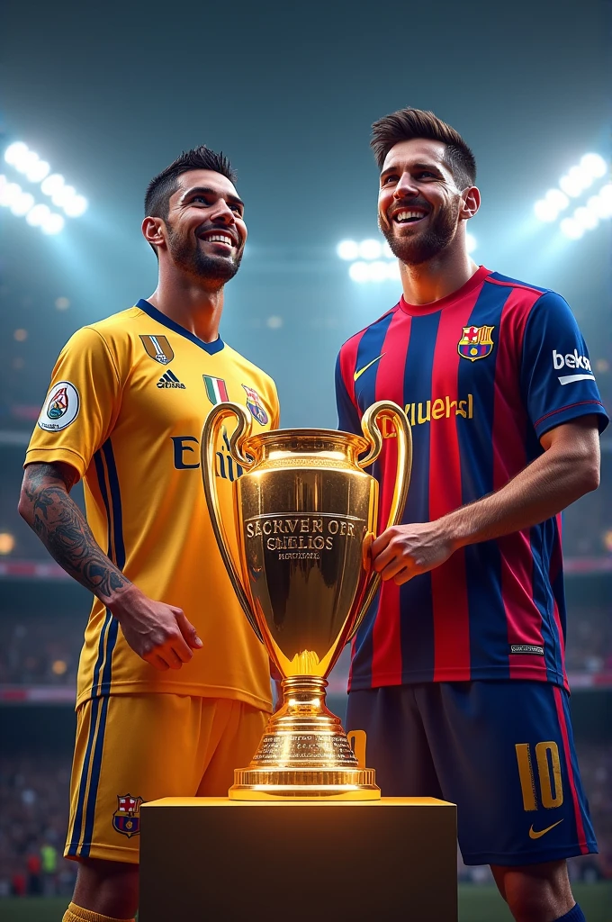 Cristiano Ranaldo vs Messi received football prizes and trofi Beautiful thumbnail of YouTube video