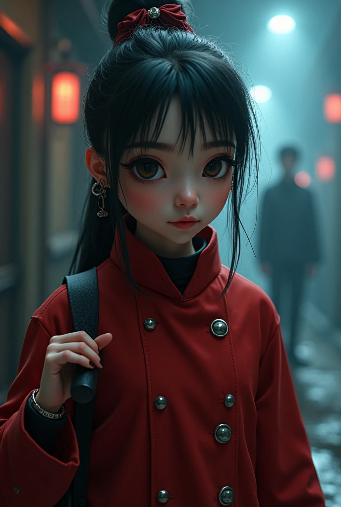Hu tao hunt a ghost with ((EMF Reader)) with her ghost