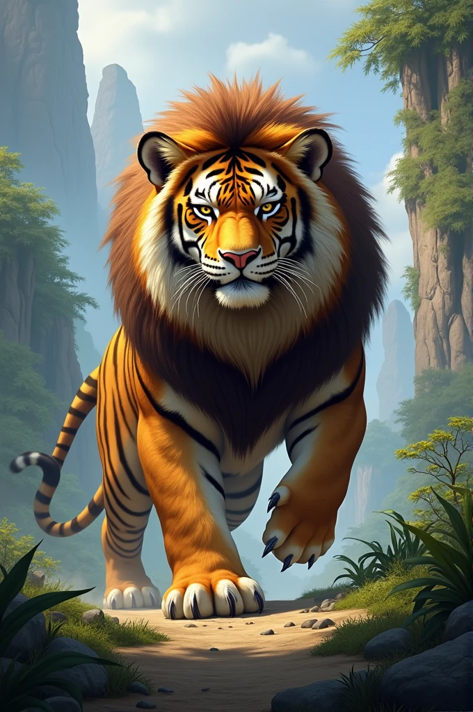 Tiger and lion combination 