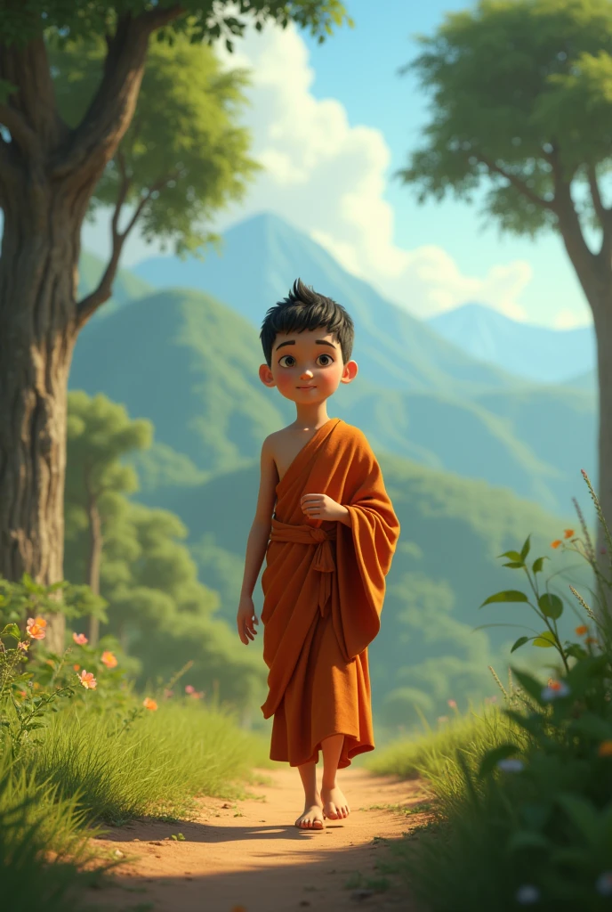 3d animation Buddha 24 साल की उम्र में, सिद्धार्थ ने सांसारिक जीवन त्याग दिया और सत्य की खोज में निकल पड़े।