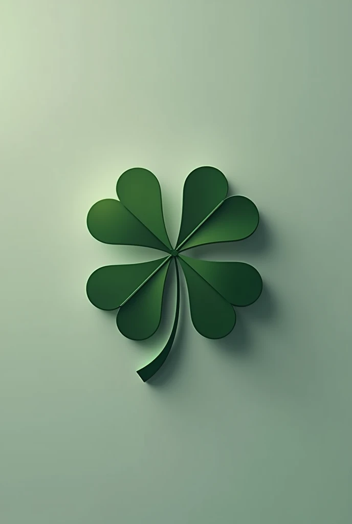 logo with clover leaf elements and letter D