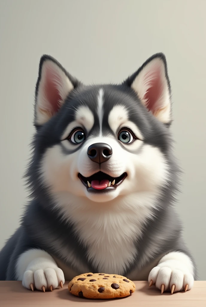 Make Siberian dog that crying for cookie