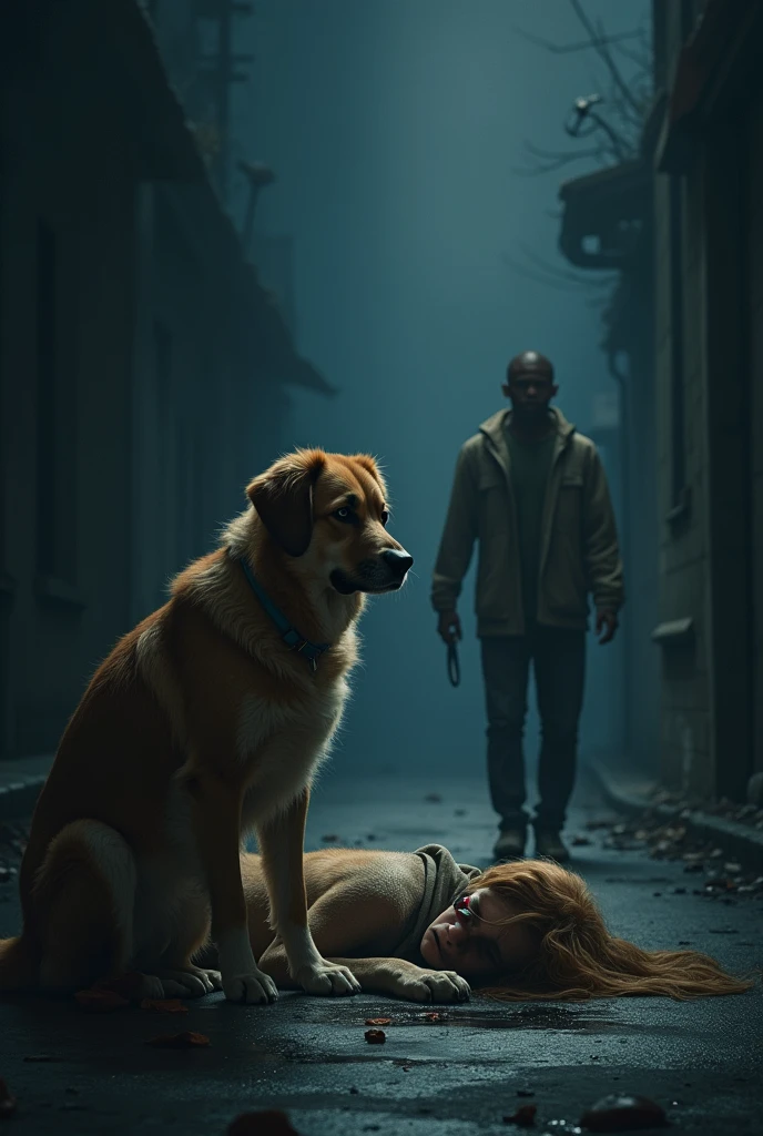 Now that dog see his owner died