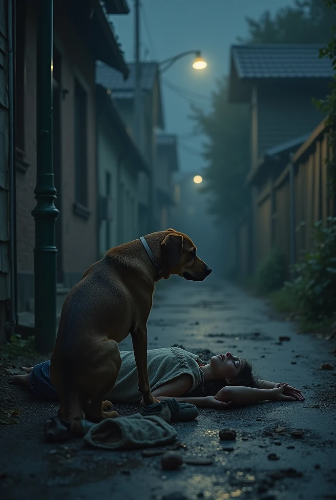 Now that dog see his owner died