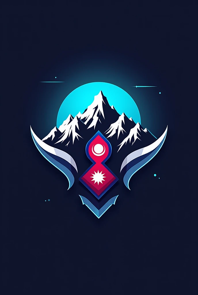 make a logo 
and in background Nepali flag Mountain and khukuri
name DPH ESPORTS 