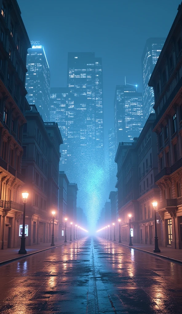    - "Create a 3D render of a city at night where the buildings and streets are illuminated by an ethereal, otherworldly light. The scene should convey a sense of continuous transformation, with a mysterious, magical aura that hints at the unusual phenomenon occurring each night."