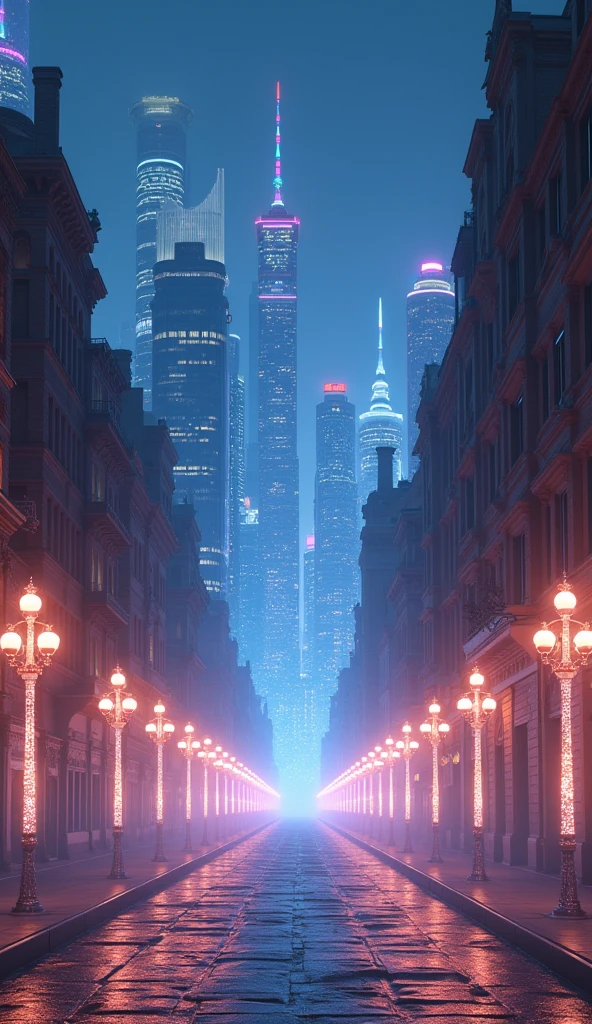    - "Create a 3D render of a city at night where the buildings and streets are illuminated by an ethereal, otherworldly light. The scene should convey a sense of continuous transformation, with a mysterious, magical aura that hints at the unusual phenomenon occurring each night."