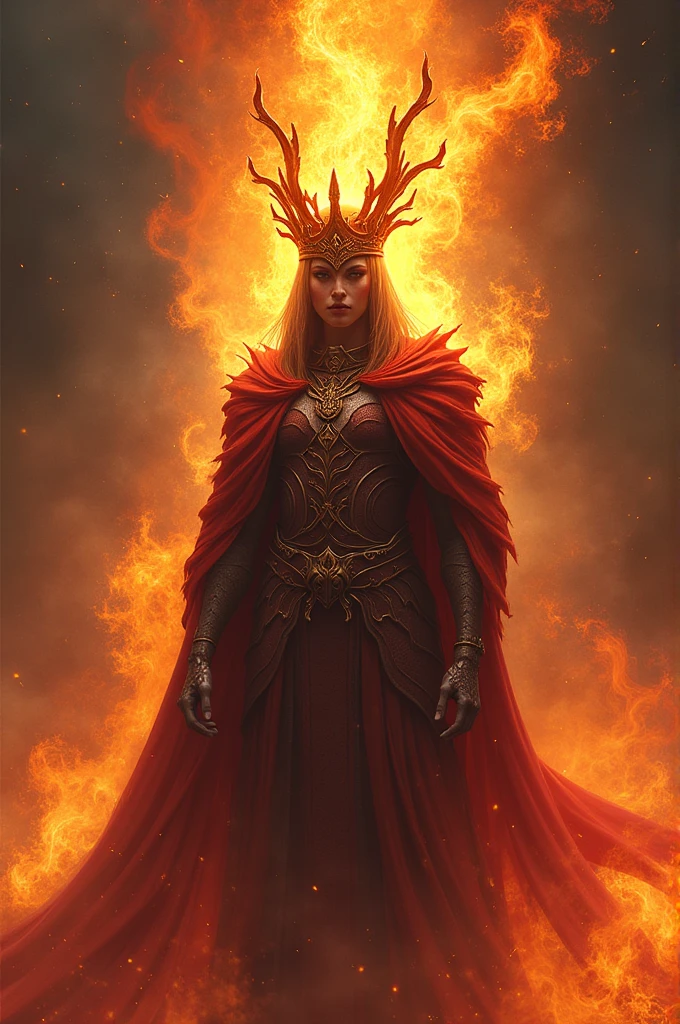 Fire art crown and the name JHAIKXZ XIV