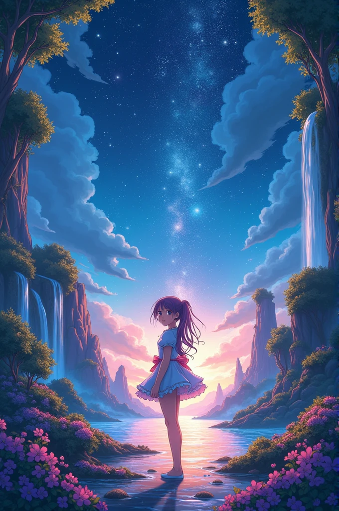 Create beautiful background in anime world wallpaper for smart watch