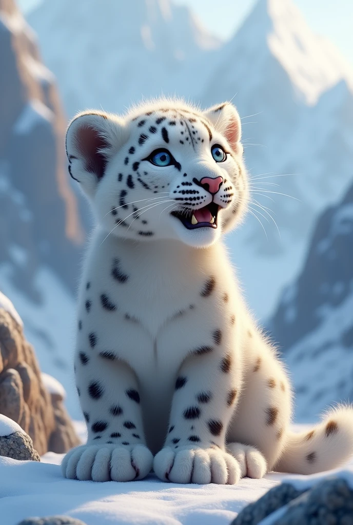 Snow leopard cub cry