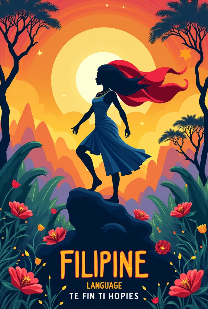 Wikang Filipino wikang mapaglaya simple poster