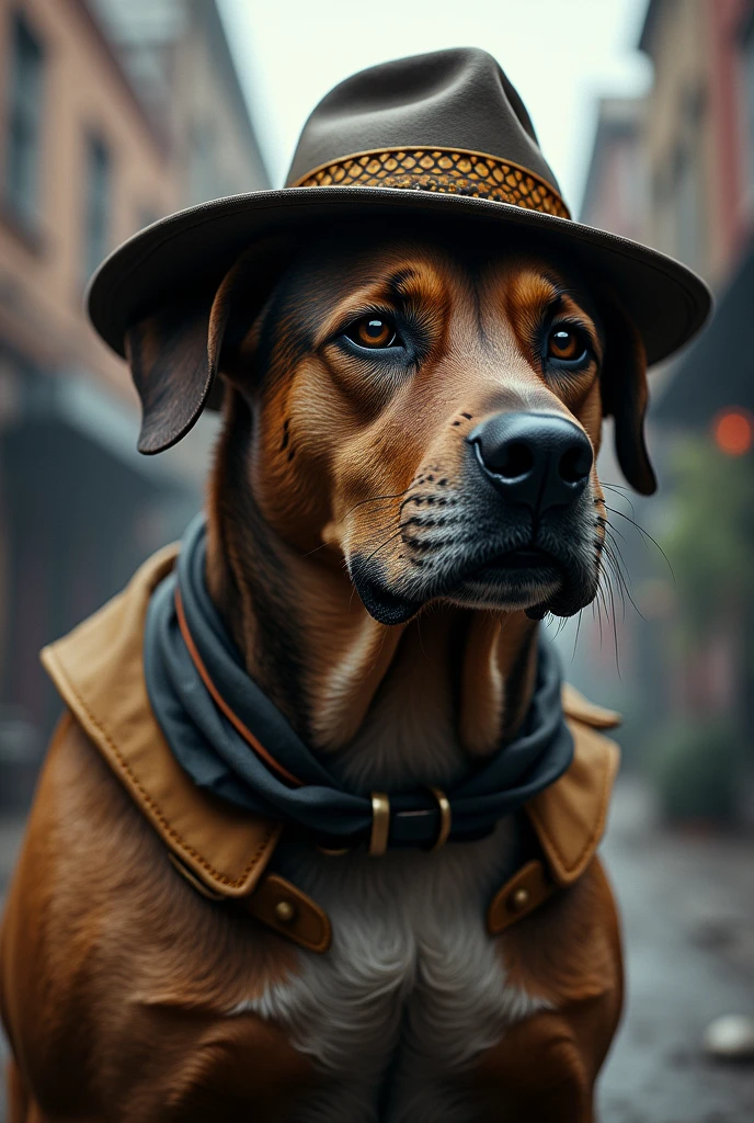 Badass dog with hat