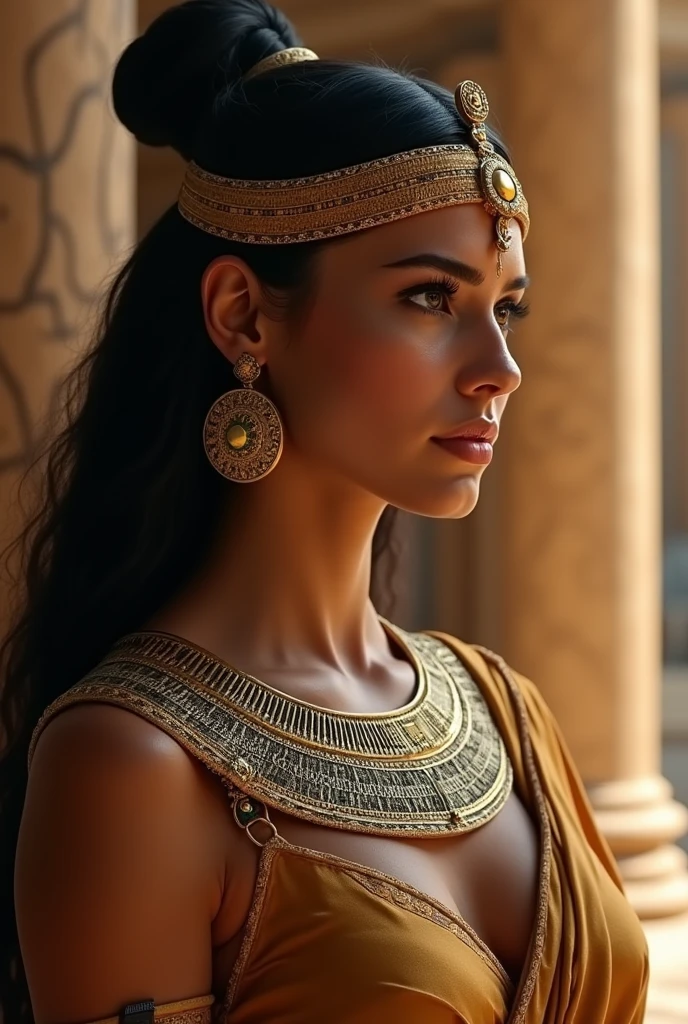 Movie Title : "Cleopatra : the empress of Egypt"
introduction (1 min) :
- Bird's eye view map of ancient Egypt, showing the Nile and the majestic desert landscapes.
- introduction to Cleopatra, The Legendary Queen, symbol of power and beauty.
Act 1 : Youth and rise to power (5 min) :
- introduction of Cleopatra as a child, showing his education and exceptional intelligence.
- Discovery of Egypt through the eyes of Cleopatra, with the lush landscapes of the Nile Delta and the majestic pyramids.
- Meeting with Julius Caesar, showing the picturesque landscapes of Rome and the influence of Cleopatra on the great emperor.
Act 2 : Love and betrayal (5 min) :
- Cleopatra falls in love with Mark Antony, presenting the magnificent scenery of the palace in Alexandria.
- Traveling in Egypt, to show the richness and diversity of this kingdom, from the pyramids of Giza to the temples of Abu Simbel.
- The Betrayal of Mark Antony, with poignant scenes in deserted desert landscapes.
Act 3 : A Tragic End (5 min) :
- Battle of Actium, showing picturesque Mediterranean landscapes and blazing warships.
- Cleopatra takes refuge in her palace, where detailed interior landscapes show his desperation and determination.
- Cleopatra commits suicide to escape Roman captivity, with a touching scene in a lavishly decorated burial chamber.
Conclusion (4 min) :
- The grandiose funeral of Cleopatra, with majestic Egyptian desert landscapes and mourning crowds.
- Reflecting on Cleopatra's Legacy, showing statues and monuments, erected in his honor.
- The last shot at sunset over the Egyptian landscapes, symbolizing the end of an era and the eternal memory of Cleopatra.
Note : To create ultra-realistic landscapes, It is better to use advanced filming and post-production techniques, such as motion capture, insertion