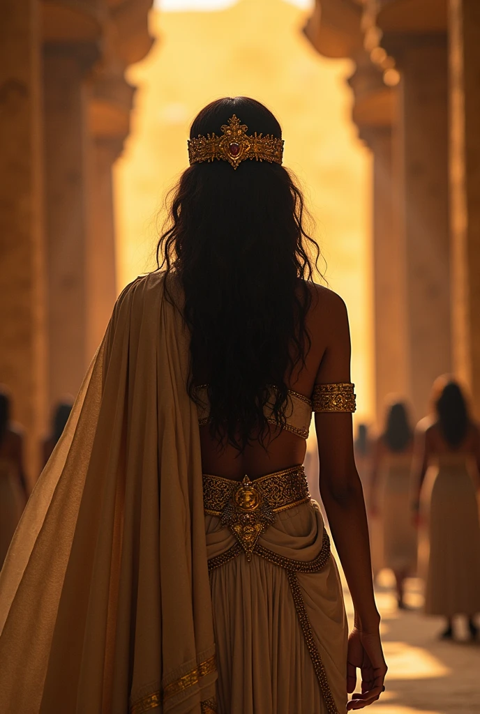Movie Title : "Cleopatra : the empress of Egypt"
introduction (1 min) :
- Bird's eye view map of ancient Egypt, showing the Nile and the majestic desert landscapes.
- introduction to Cleopatra, The Legendary Queen, symbol of power and beauty.
Act 1 : Youth and rise to power (5 min) :
- introduction of Cleopatra as a child, showing his education and exceptional intelligence.
- Discovery of Egypt through the eyes of Cleopatra, with the lush landscapes of the Nile Delta and the majestic pyramids.
- Meeting with Julius Caesar, showing the picturesque landscapes of Rome and the influence of Cleopatra on the great emperor.
Act 2 : Love and betrayal (5 min) :
- Cleopatra falls in love with Mark Antony, presenting the magnificent scenery of the palace in Alexandria.
- Traveling in Egypt, to show the richness and diversity of this kingdom, from the pyramids of Giza to the temples of Abu Simbel.
- The Betrayal of Mark Antony, with poignant scenes in deserted desert landscapes.
Act 3 : A Tragic End (5 min) :
- Battle of Actium, showing picturesque Mediterranean landscapes and blazing warships.
- Cleopatra takes refuge in her palace, where detailed interior landscapes show his desperation and determination.
- Cleopatra commits suicide to escape Roman captivity, with a touching scene in a lavishly decorated burial chamber.
Conclusion (4 min) :
- The grandiose funeral of Cleopatra, with majestic Egyptian desert landscapes and mourning crowds.
- Reflecting on Cleopatra's Legacy, showing statues and monuments, erected in his honor.
- The last shot at sunset over the Egyptian landscapes, symbolizing the end of an era and the eternal memory of Cleopatra.
Note : To create ultra-realistic landscapes, It is better to use advanced filming and post-production techniques, such as motion capture, insertion