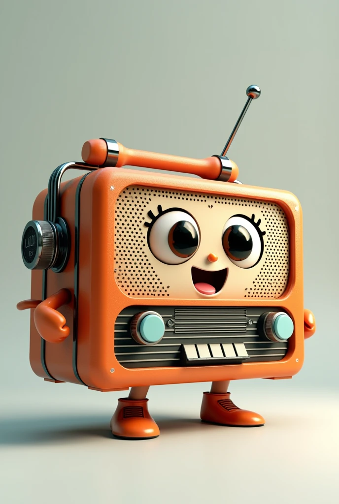 Radio ai 3d cartoon type realistic image