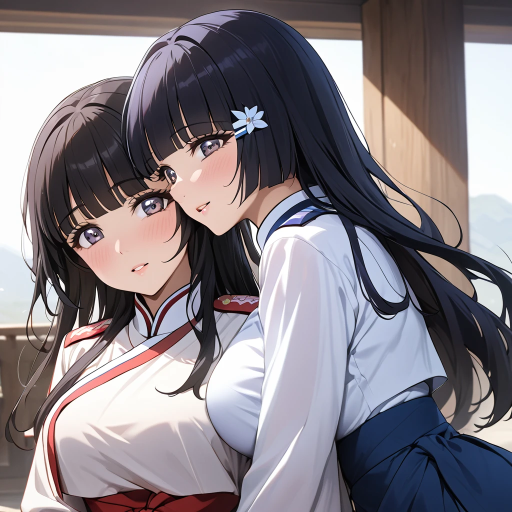 ((Highest quality)), ((masterpiece)), (detailed), （Perfect Face）、The woman is Reika Aoki with semi-long hair、The woman is a member of the North Korean Pleasure Squad and is wearing a traditional Korean dress.、The woman is favored and loved by the North Korean leader.
