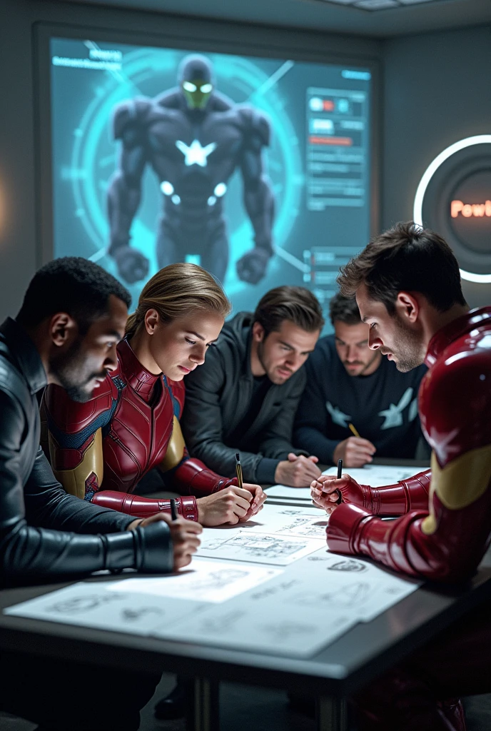 MCU superheroes studying
