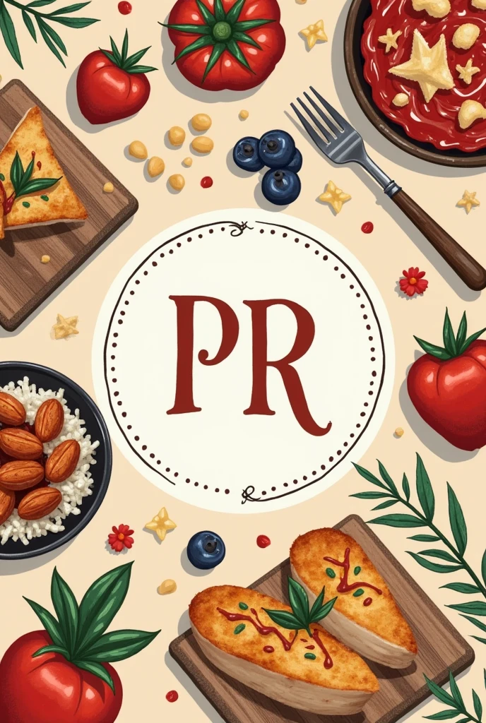 My name is Prathamesh ruke, I want to generate display pictures for my Instagram account, this is my food account so I want PR letters little small in round shape with food