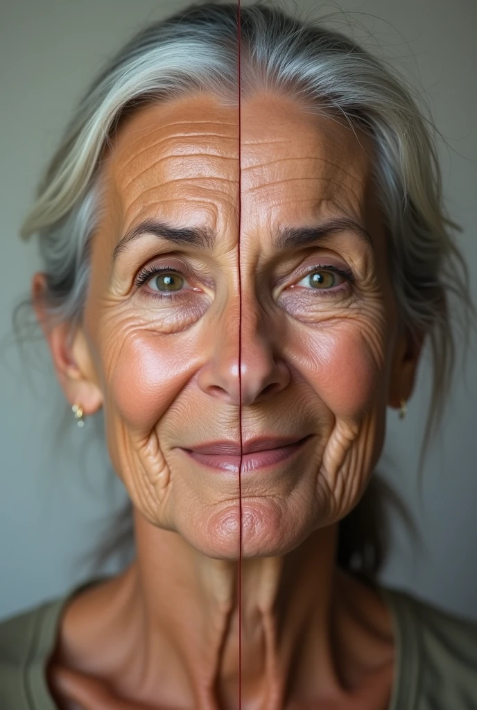 woman with wrinkles 2 before and after photos