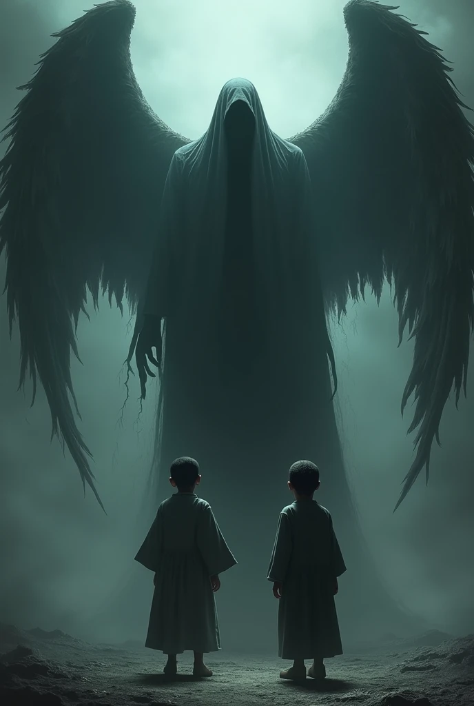 horror Angel and two Muslim boy