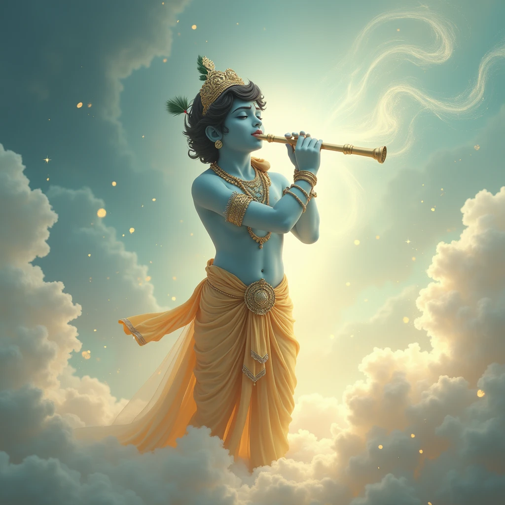 Imagine infinity image Shree Krishna flute the music 